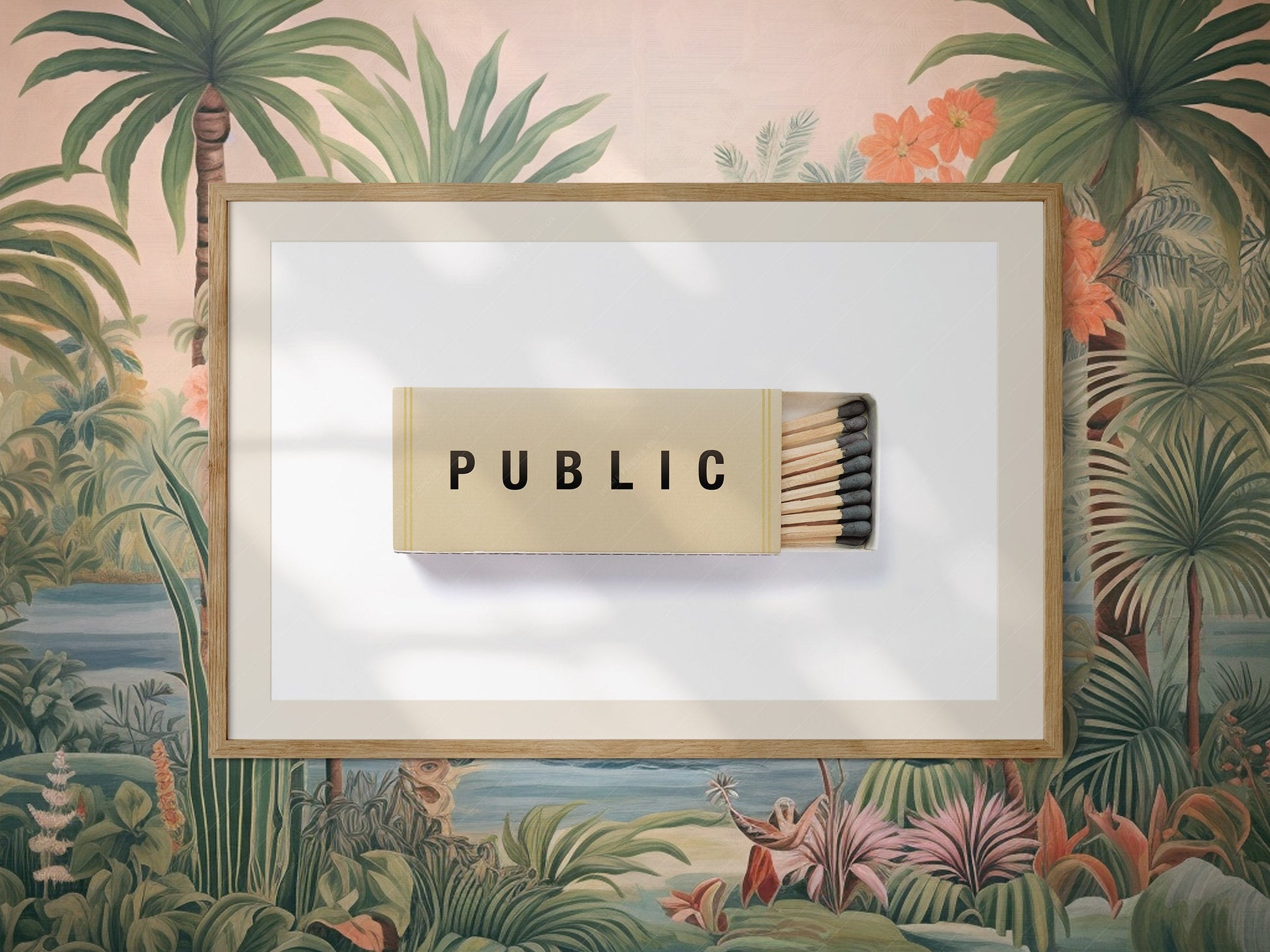 Public Matchbox Art Print – Minimalist Wall Decor Poster