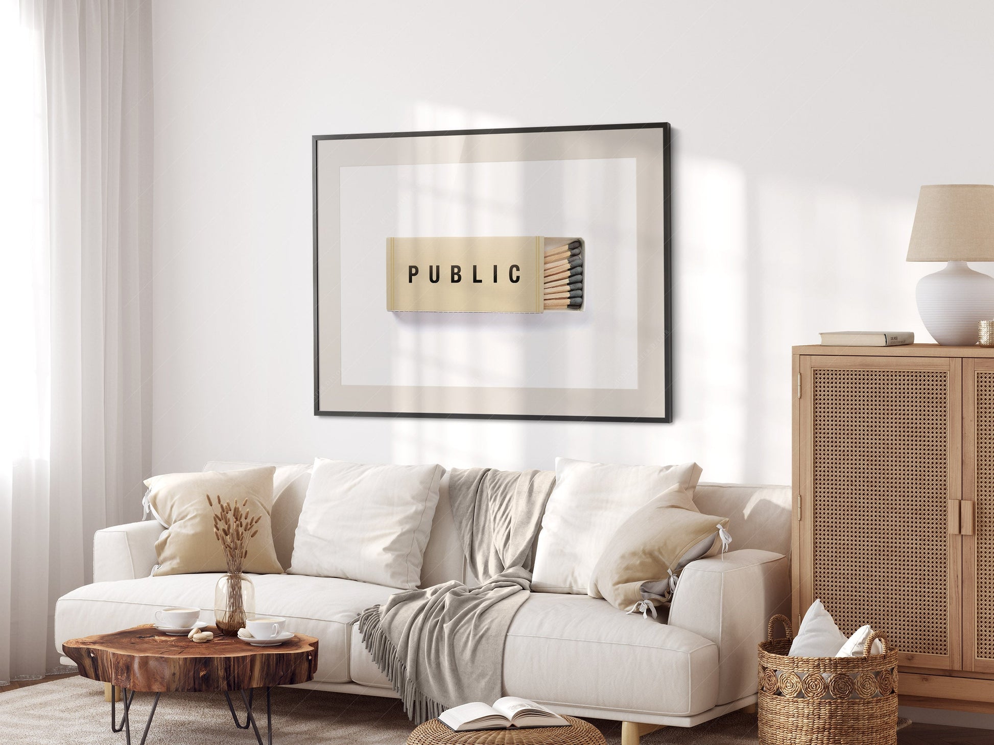 Public Matchbox Art Print – Minimalist Wall Decor Poster