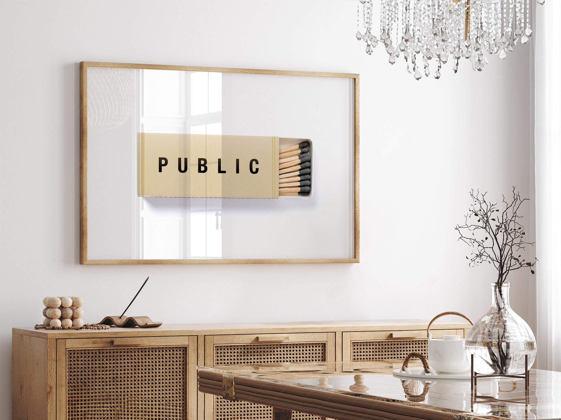 Public Matchbox Art Print – Minimalist Wall Decor Poster