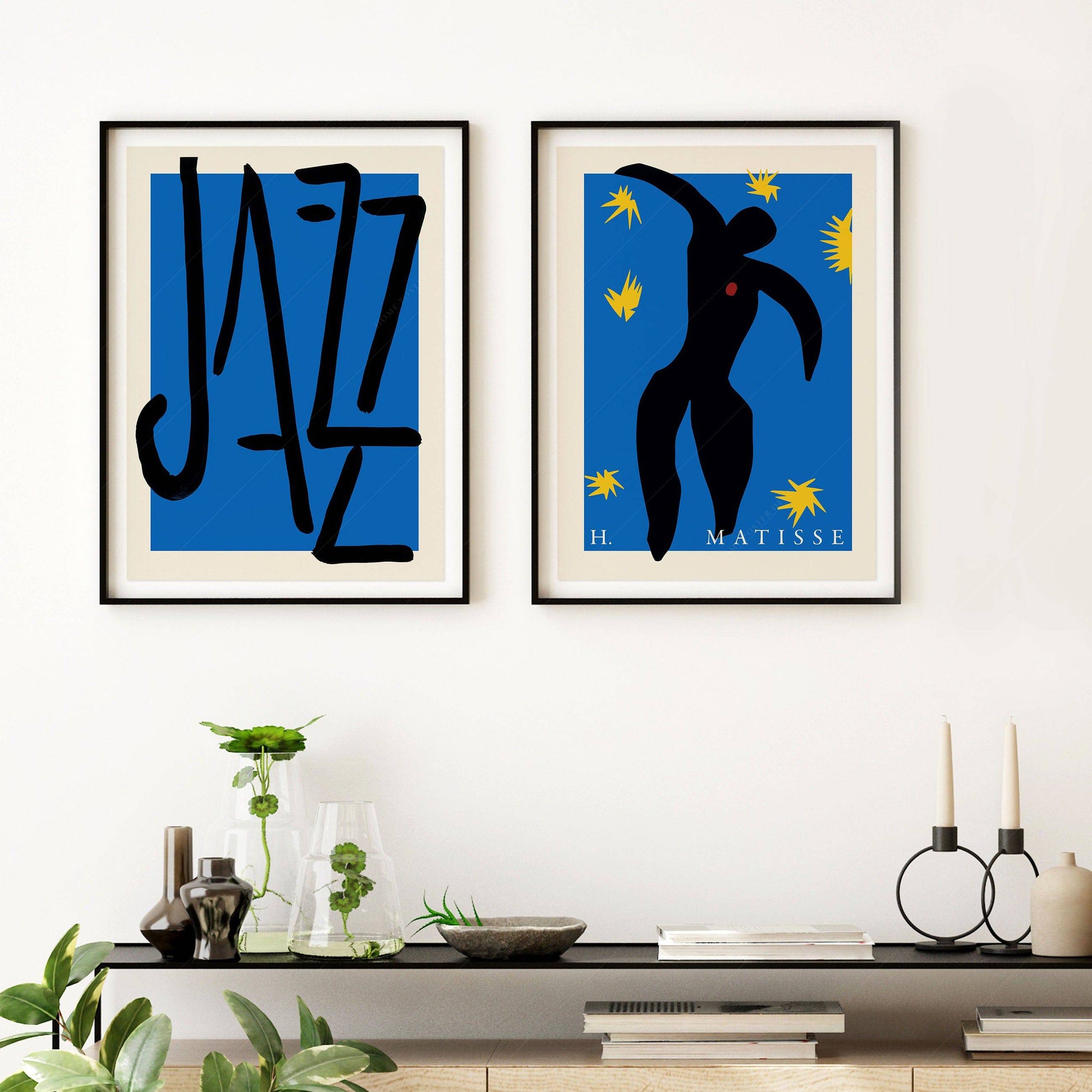 Henri Matisse Jazz Print Set of 2 – Icarus Blue Wall Art Poster