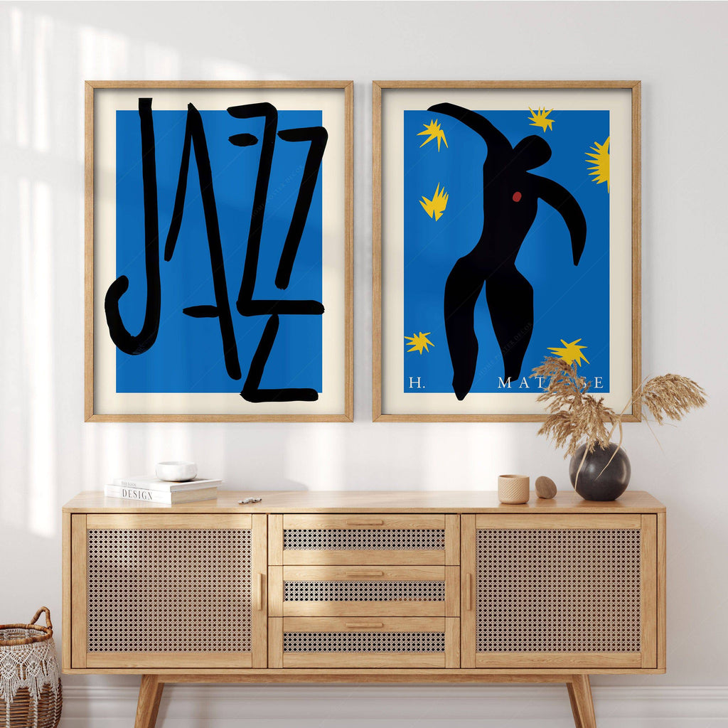 Henri Matisse Jazz Print Set of 2 – Icarus Blue Wall Art Poster