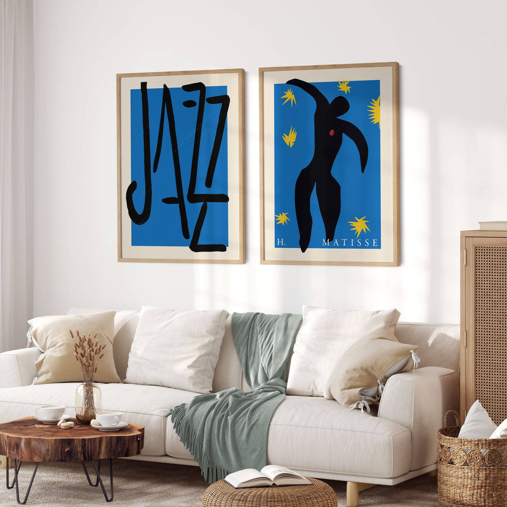 Henri Matisse Jazz Print Set of 2 – Icarus Blue Wall Art Poster