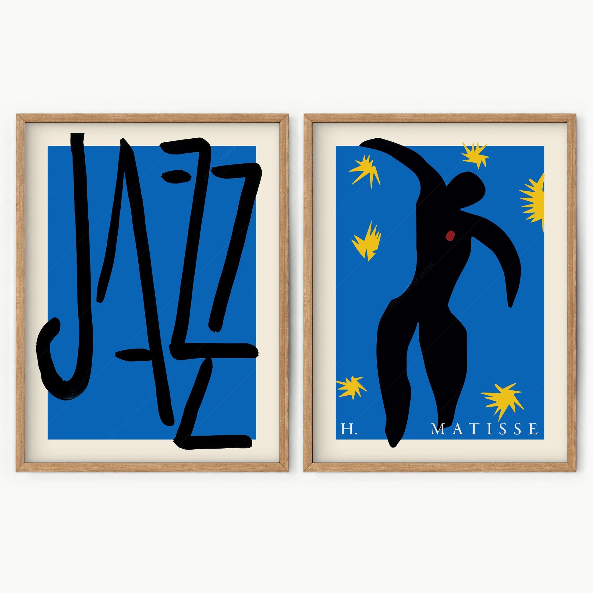 Henri Matisse Jazz Print Set of 2 – Icarus Blue Wall Art Poster