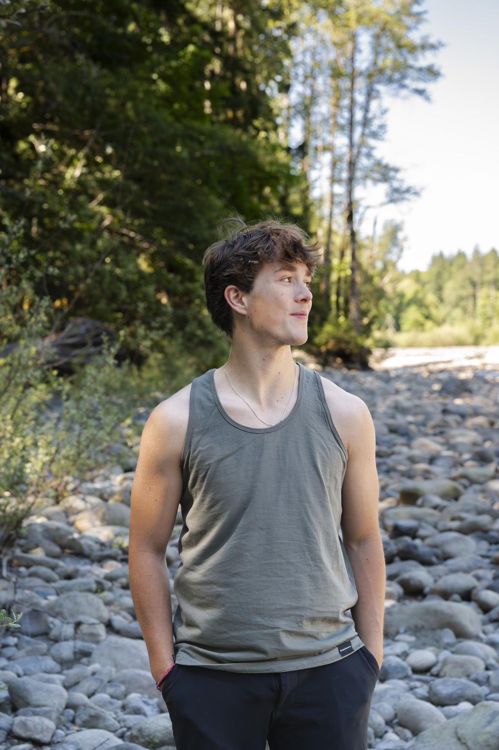 Unisex 100% Organic Cotton Tank - Sage - Blank Apparel