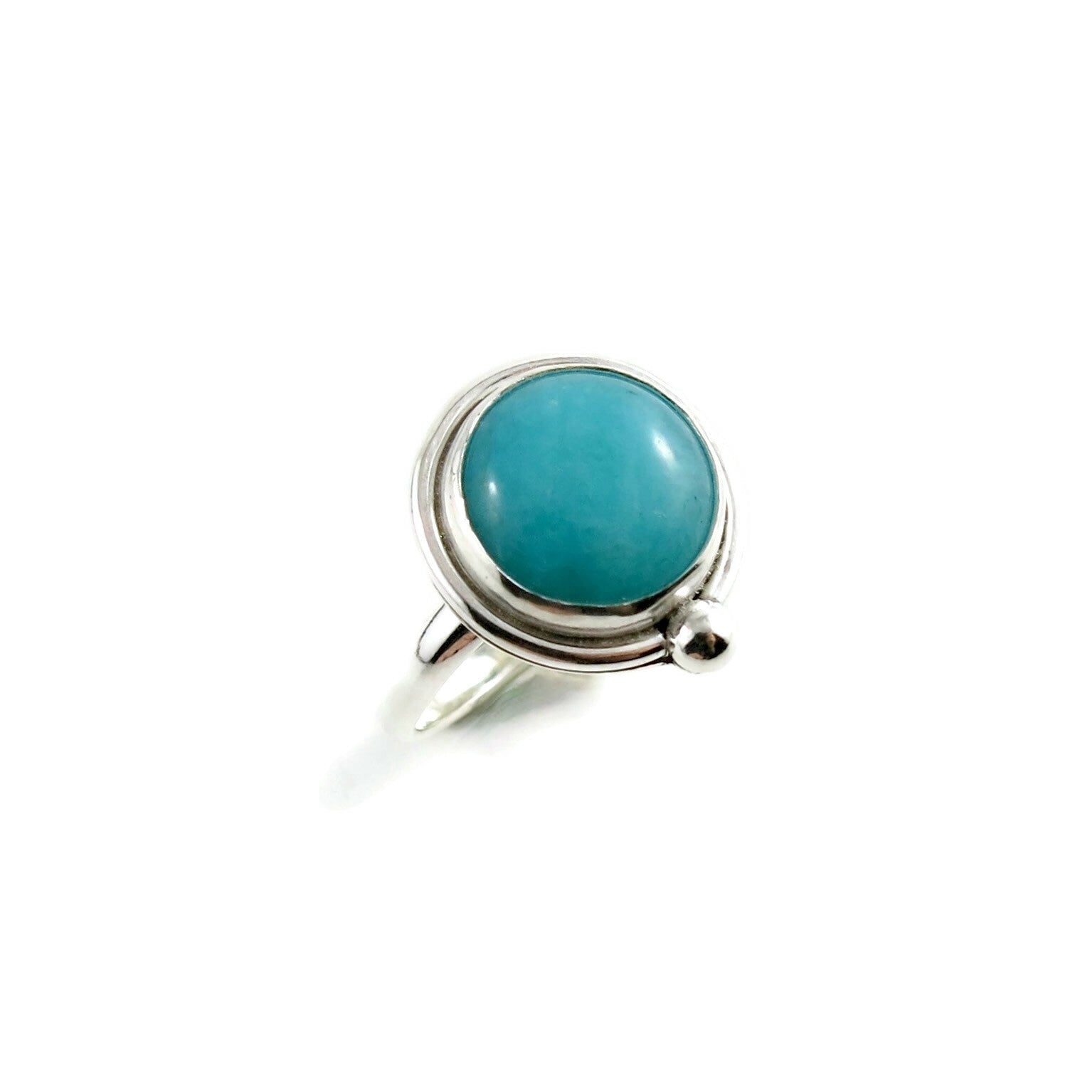 Bague Amazonite • Argent sterling • Taille 6,5