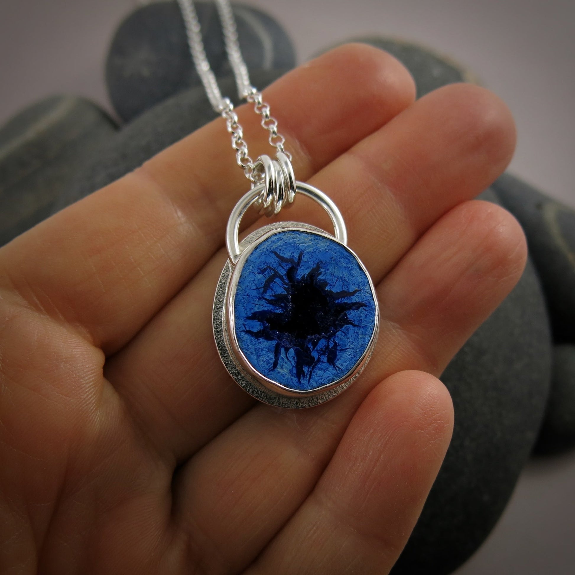 Azurite Geode Pendant • Wild Earth Collection