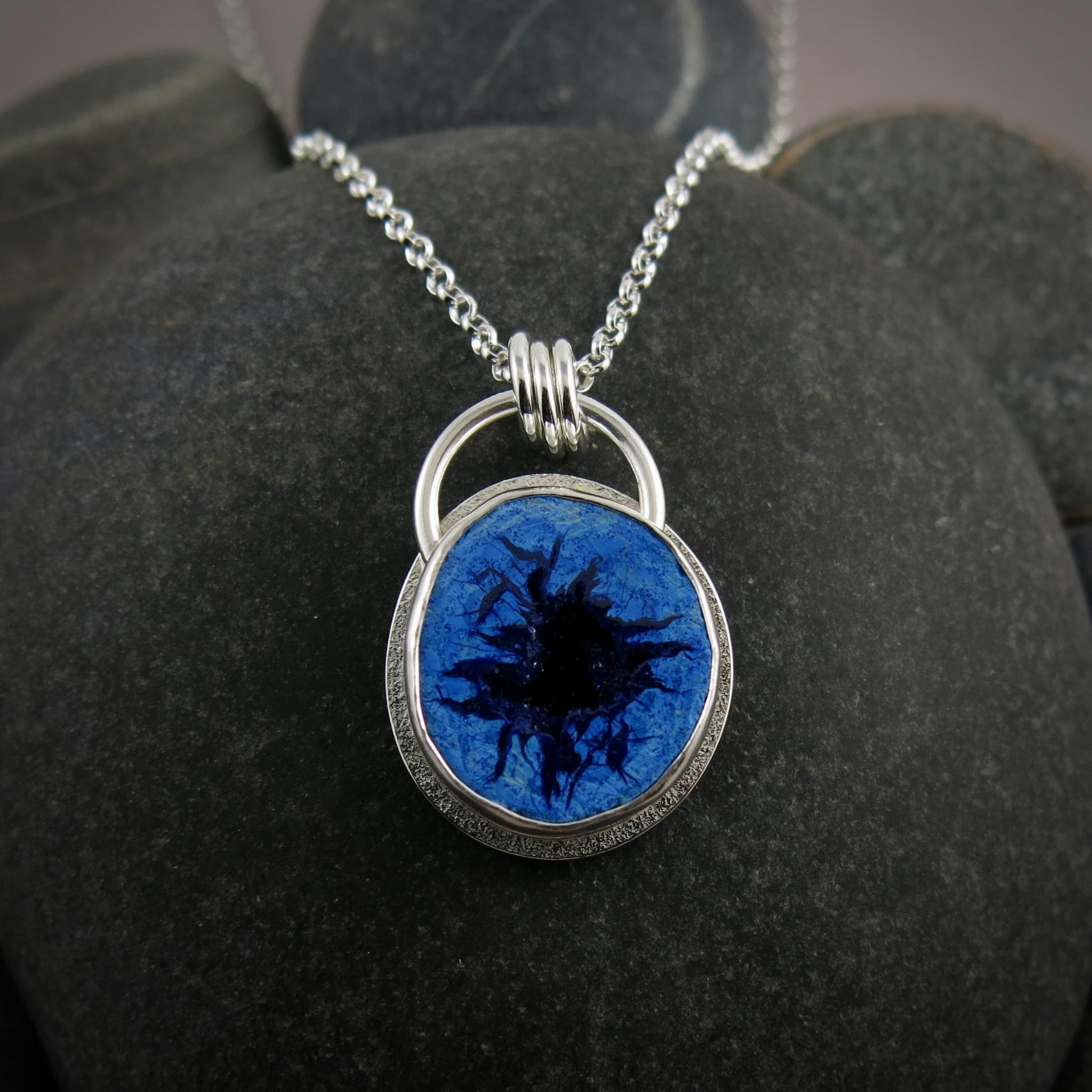 Azurite Geode Pendant • Wild Earth Collection