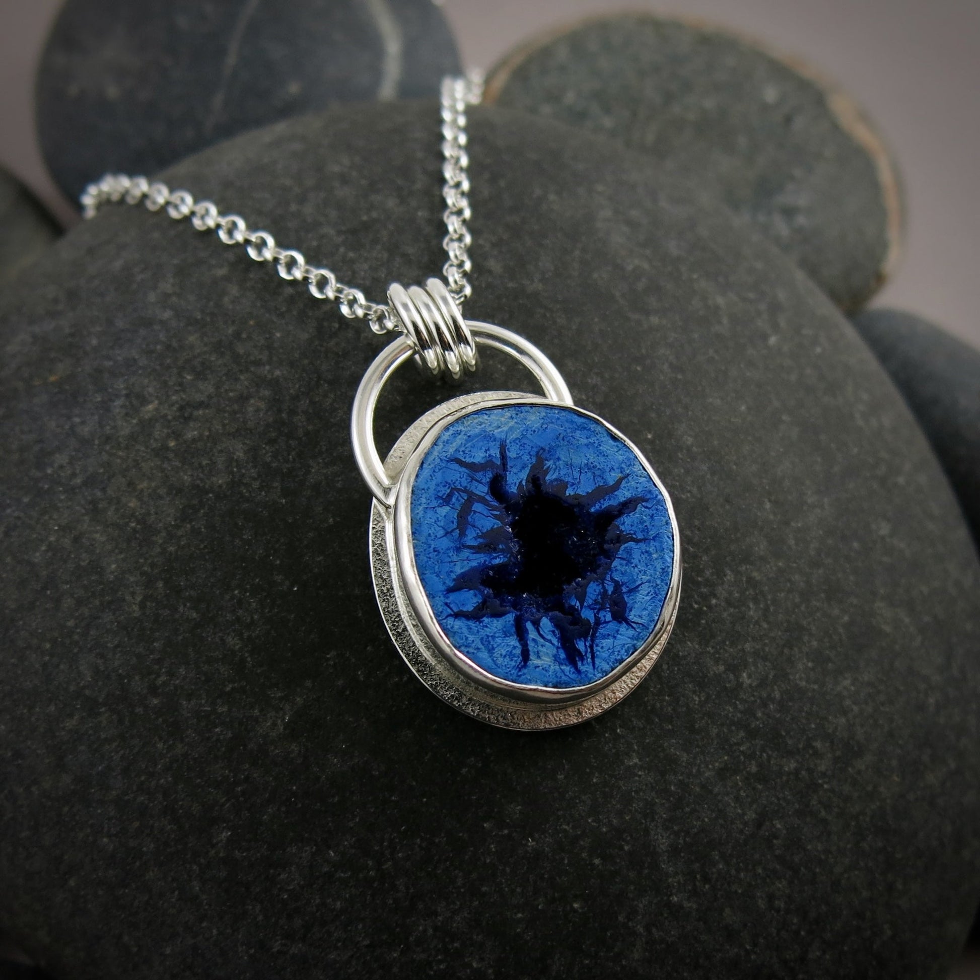 Azurite Geode Pendant • Wild Earth Collection