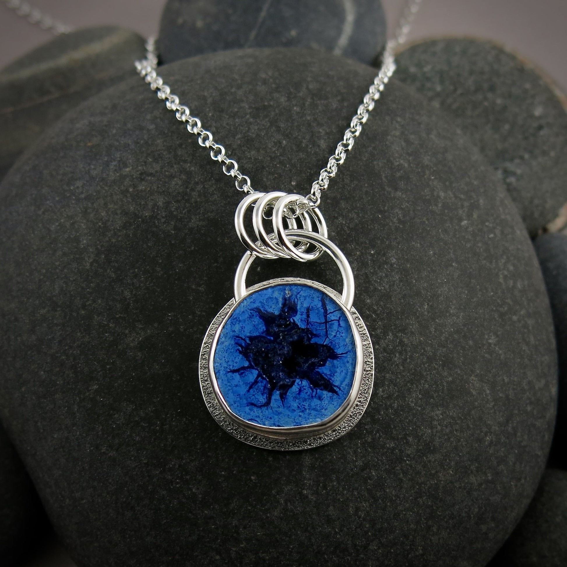 Azurite Geode Pendant III • Wild Earth Collection