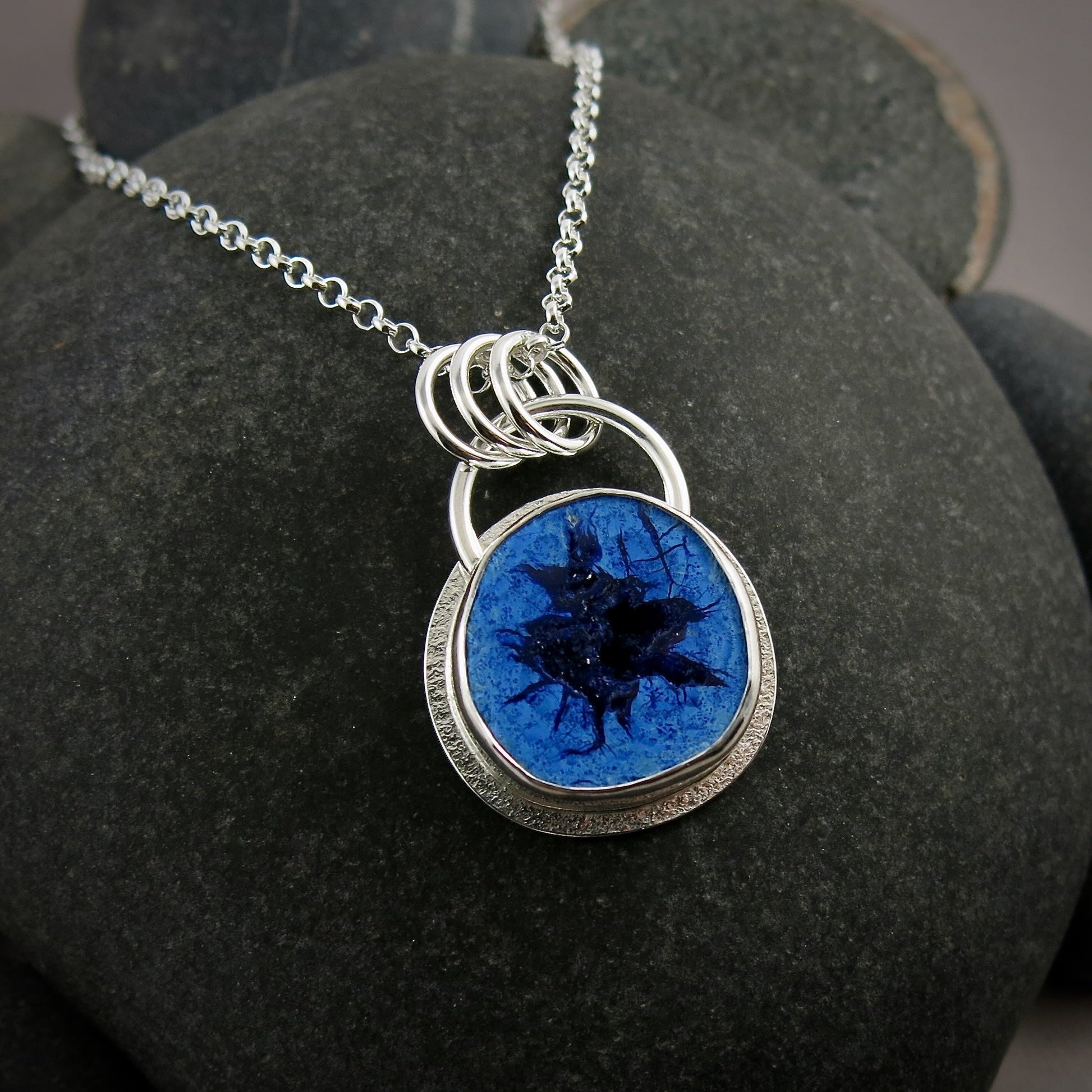Azurite Geode Pendant III • Wild Earth Collection