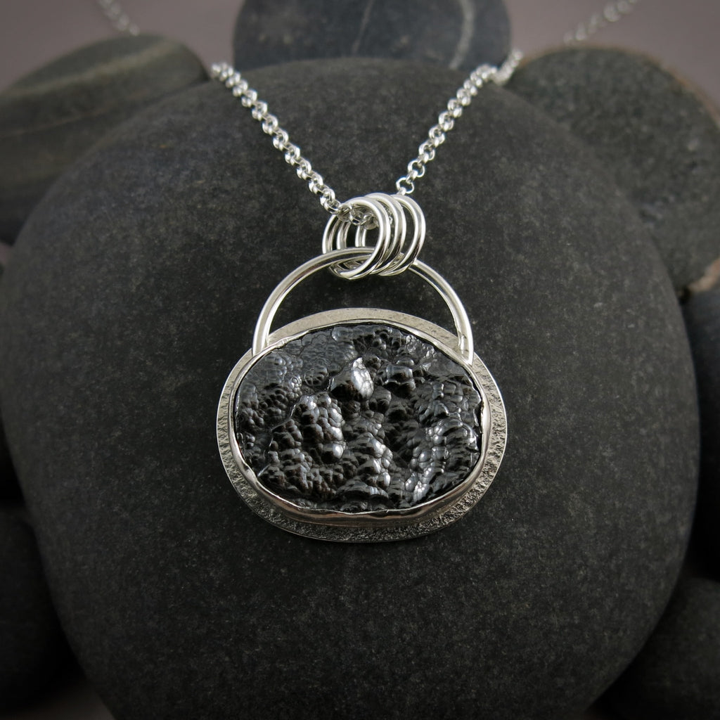 Natural Surface Hematite Pendant • Wild Earth Collection