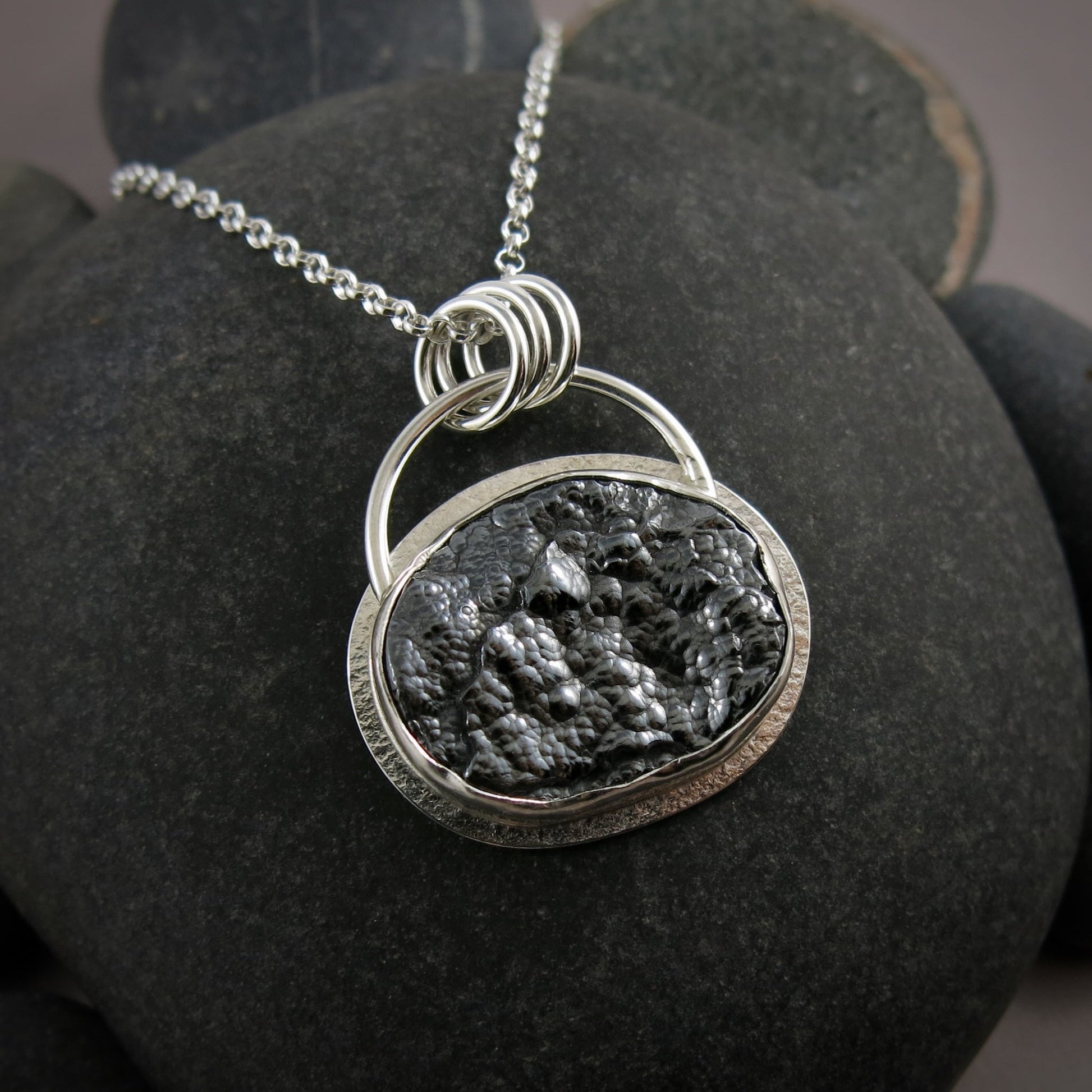 Natural Surface Hematite Pendant • Wild Earth Collection