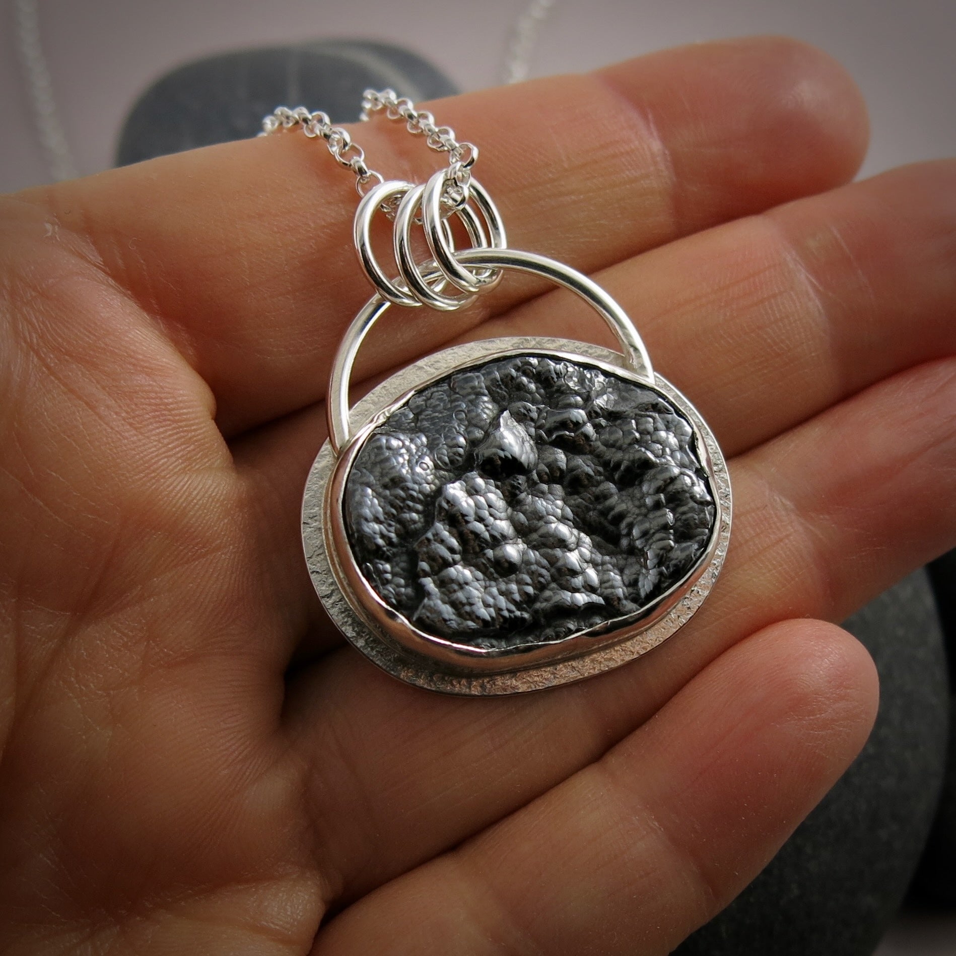 Natural Surface Hematite Pendant • Wild Earth Collection