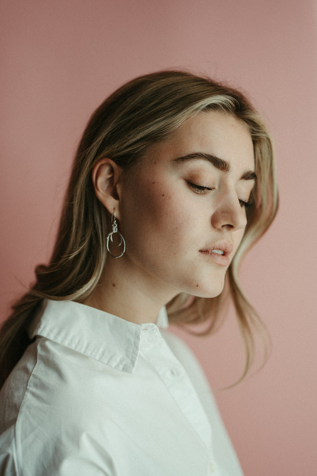 Boucles d'oreilles Coast Duo • Pendants en argent sterling texturés à effet martelé