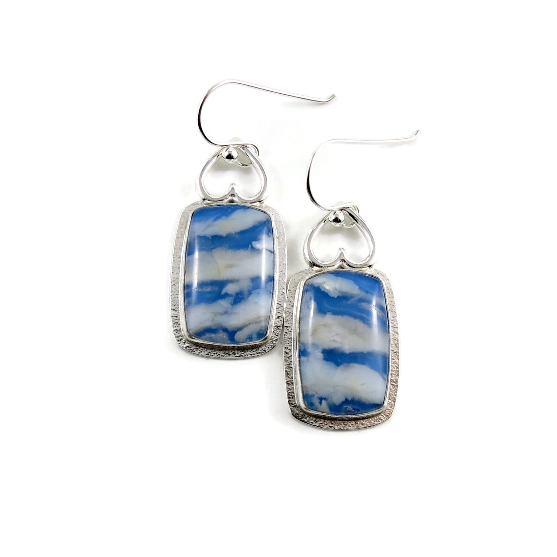 Boucles d'oreilles Daydream II • Plume Agate en argent sterling