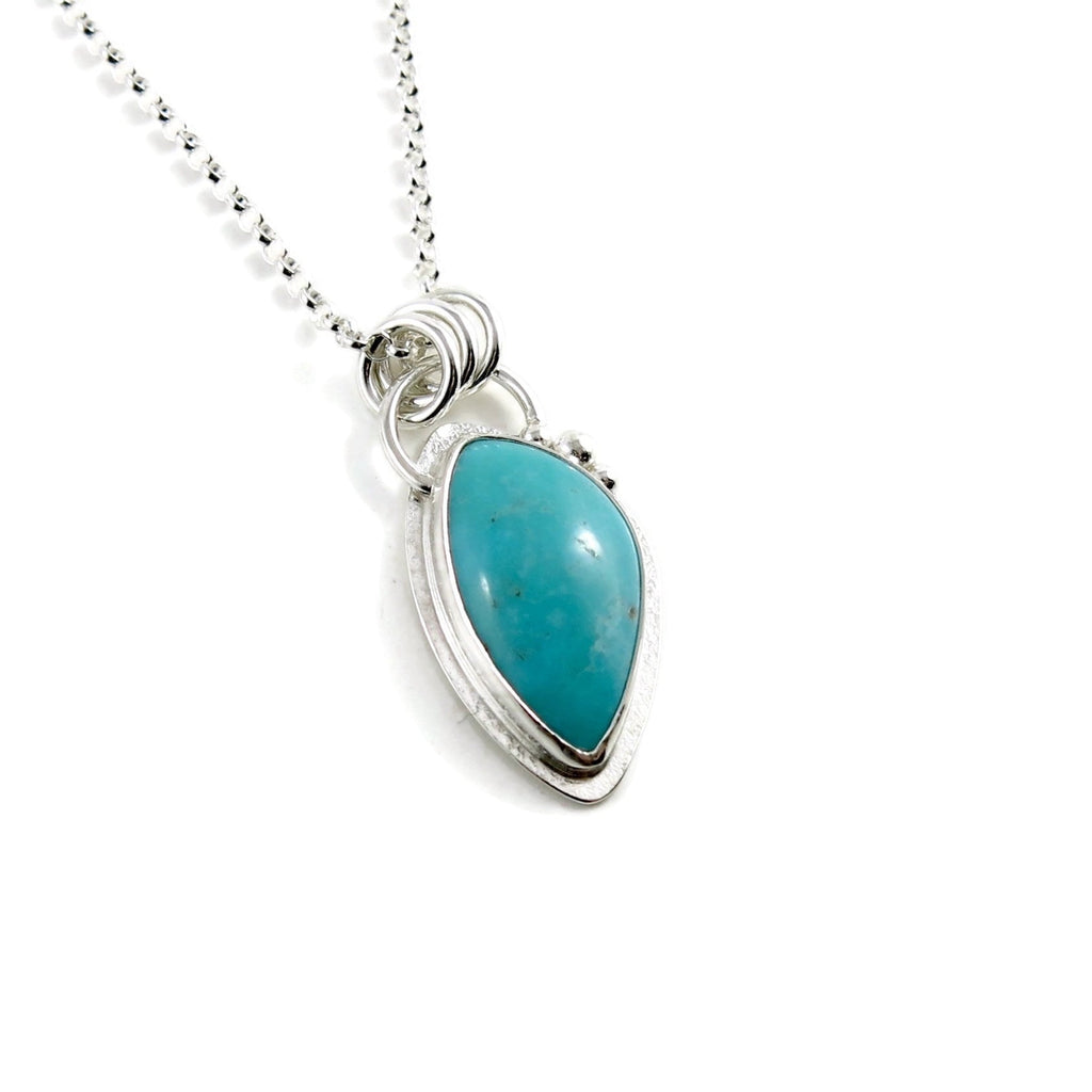 Pendentif Freeform Nevada Turquoise • Argent sterling • Collection Turquoise Bliss