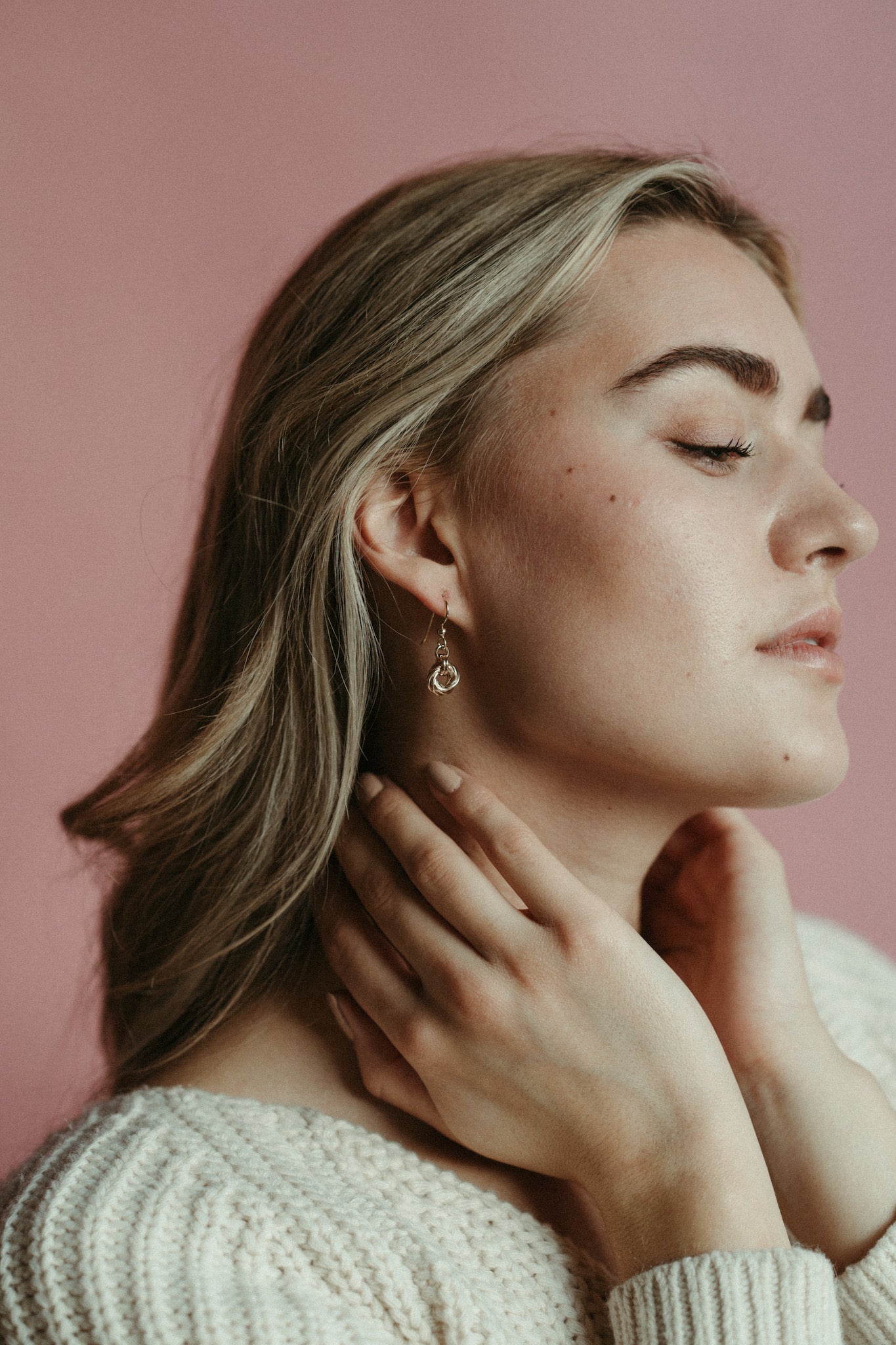 Collier nœud d'amour sans fin • Chaîne rolo remplie d'or 14 carats