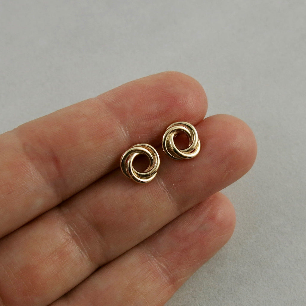 Boucles d'oreilles à tige Love Knot • Or 14 carats