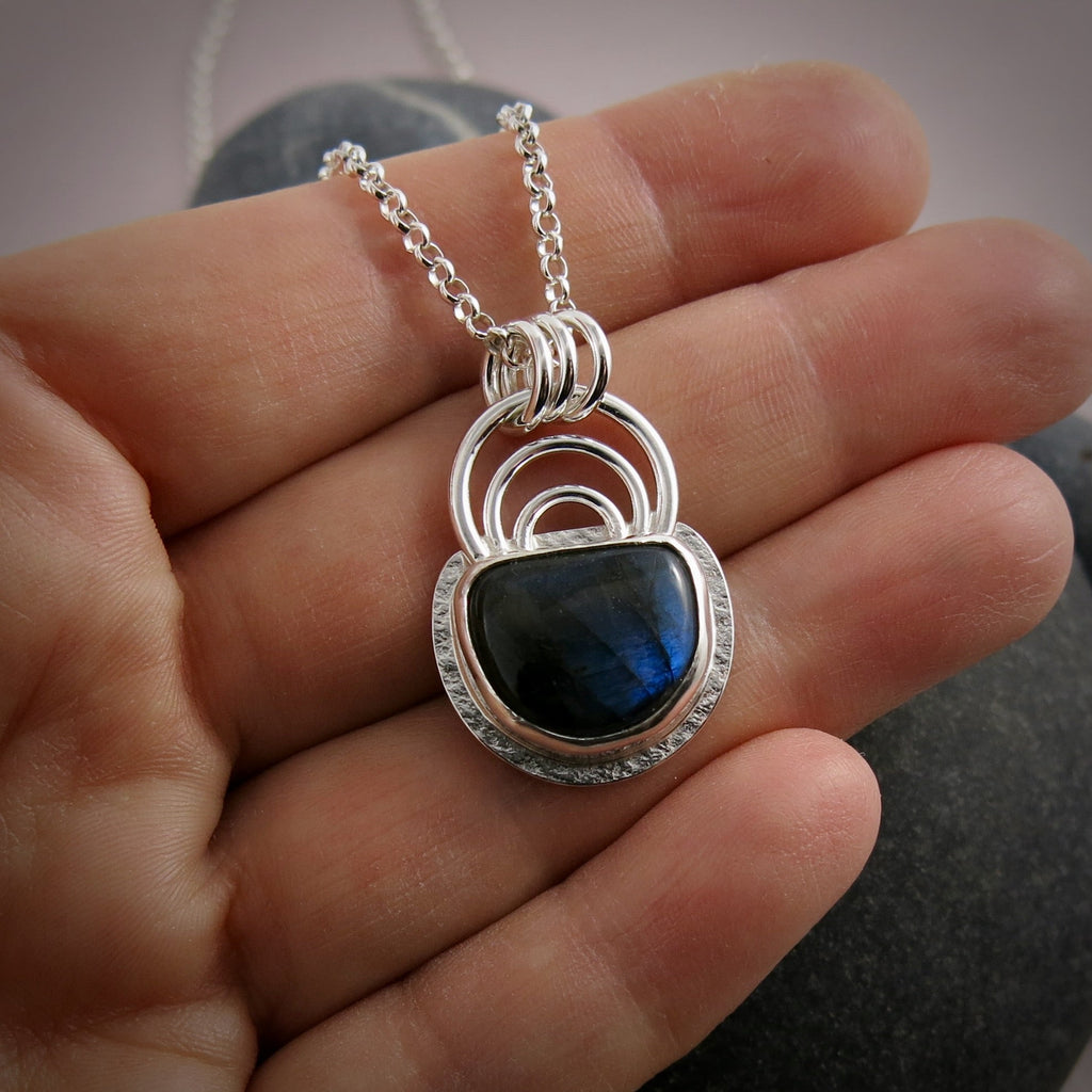 Labradorite Rainbow Necklace • Sterling Silver