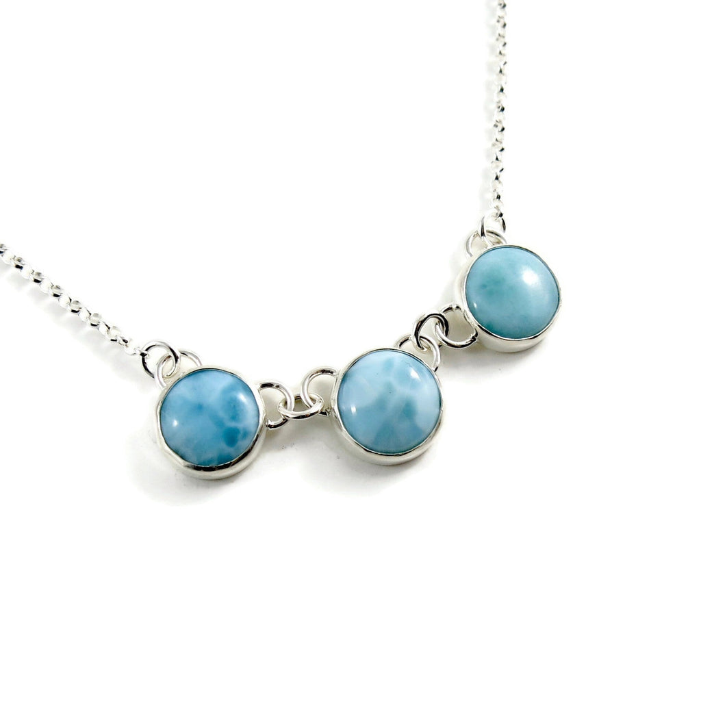 Collier trio Larimar • Argent sterling