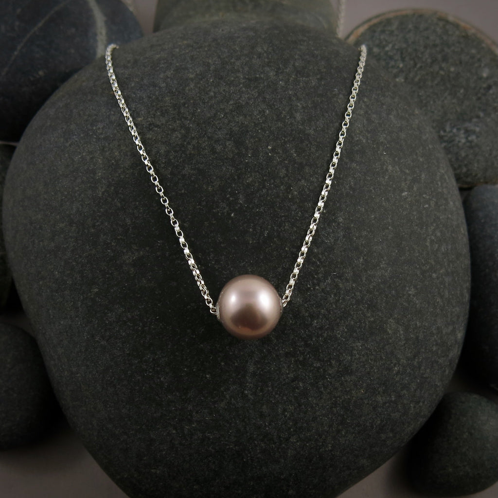 Collier coulissant en perles Edison Lilac • Chaîne en or rempli 14 carats ou en argent sterling