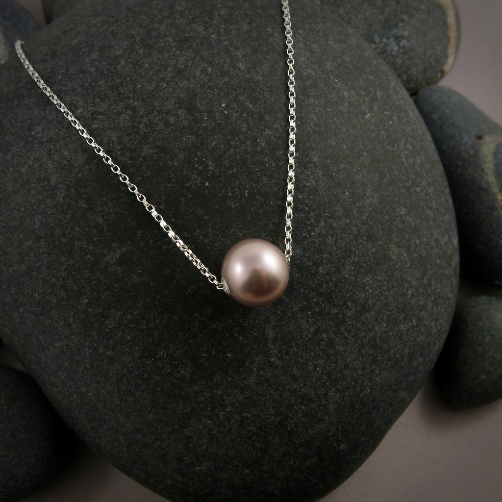 Collier coulissant en perles Edison Lilac • Chaîne en or rempli 14 carats ou en argent sterling