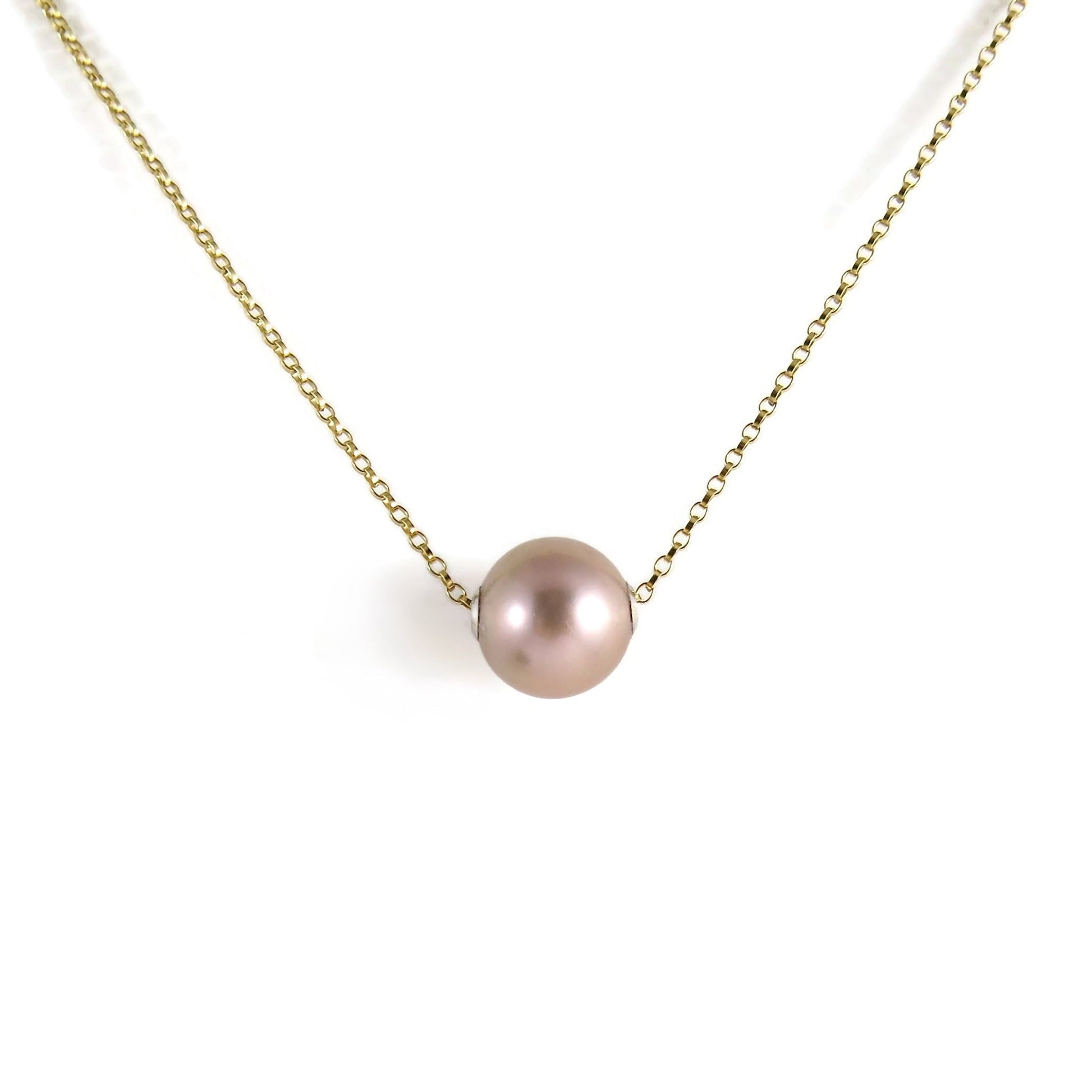 Collier coulissant en perles Edison Lilac • Chaîne en or rempli 14 carats ou en argent sterling