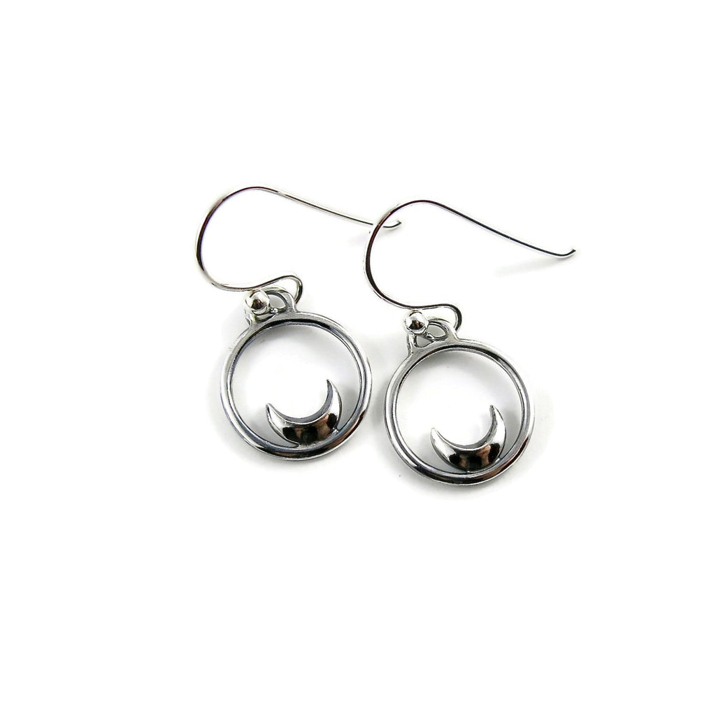 Boucles d'oreilles Mini Dream • Croissants de lune en argent 