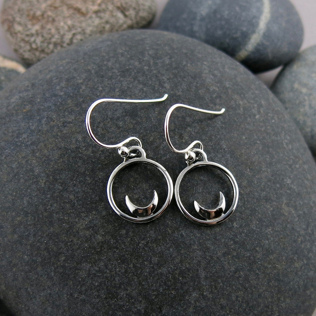 Boucles d'oreilles Mini Dream • Croissants de lune en argent 