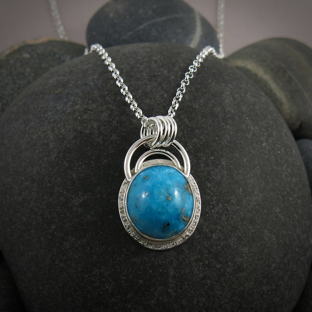 Morenci Turquoise Pendant  • Sterling Silver