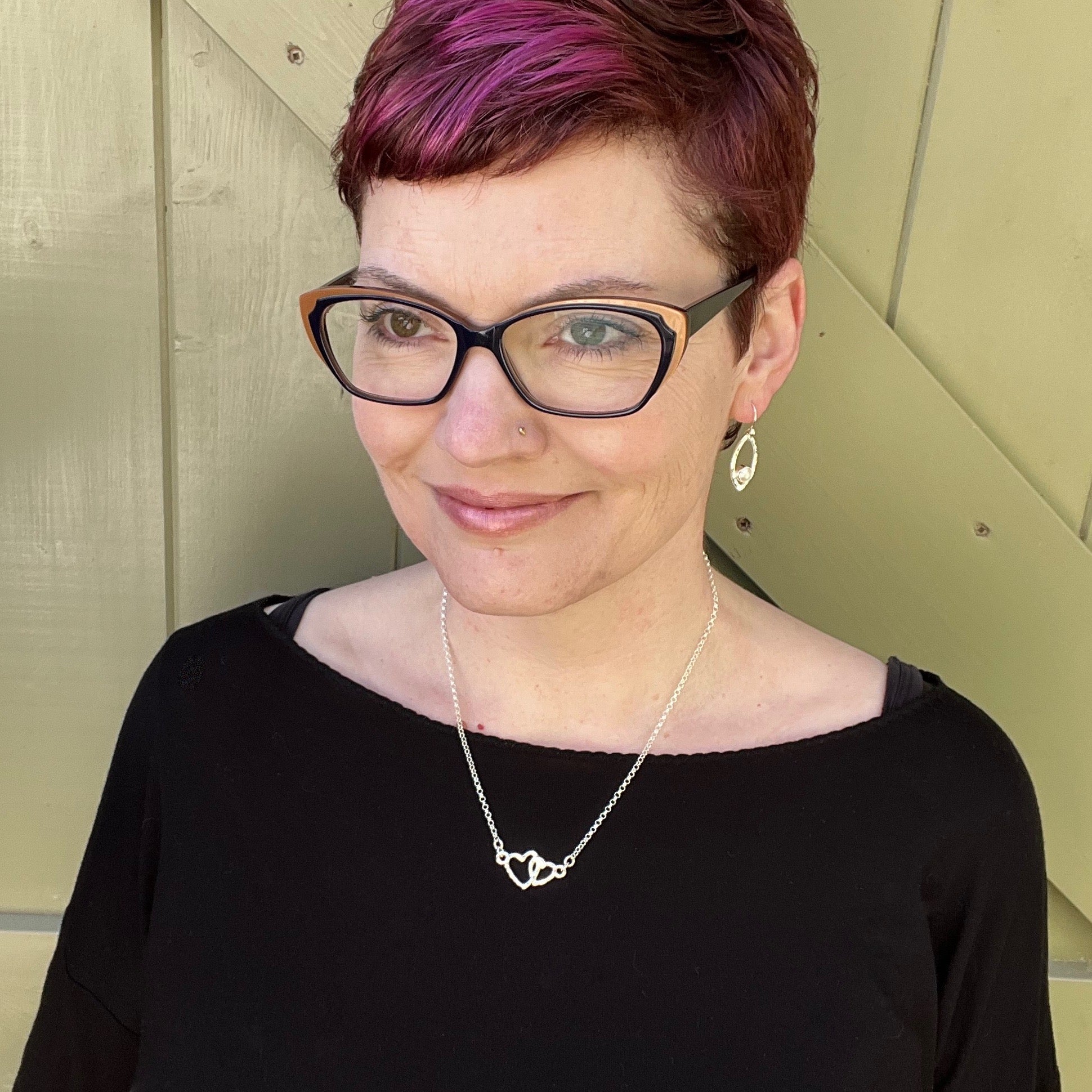 Collier Cœurs Étreinte Mère et Enfant • Argent Sterling