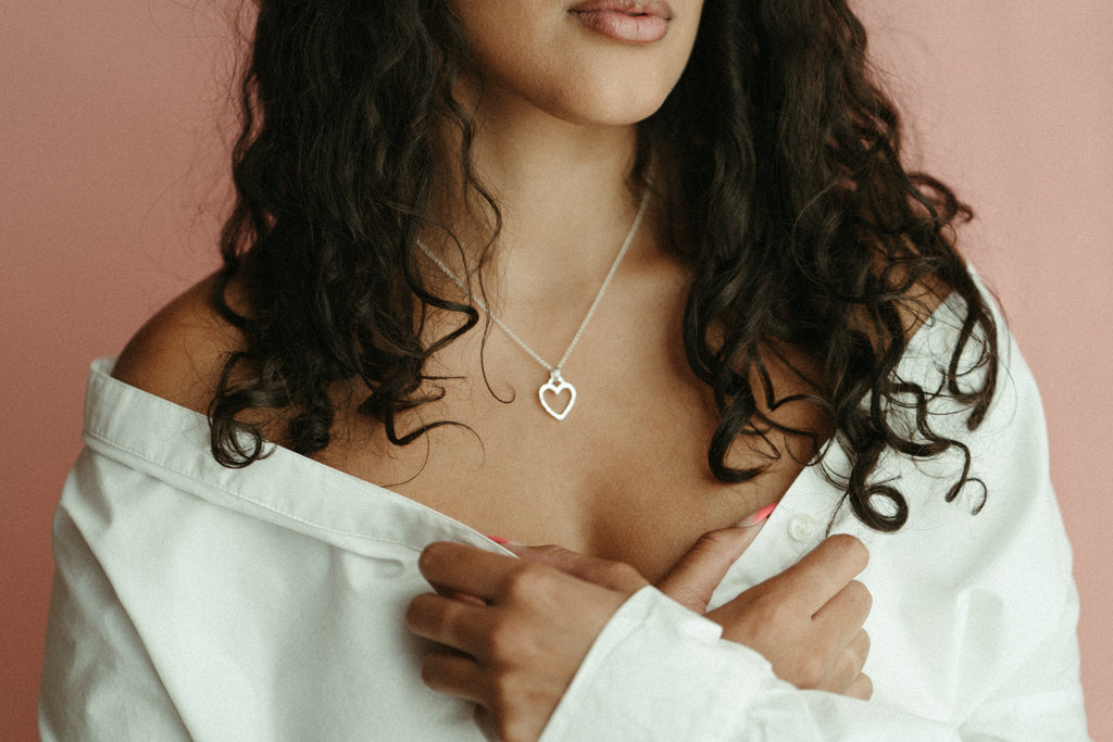 Collier cœur ouvert • Argent sterling