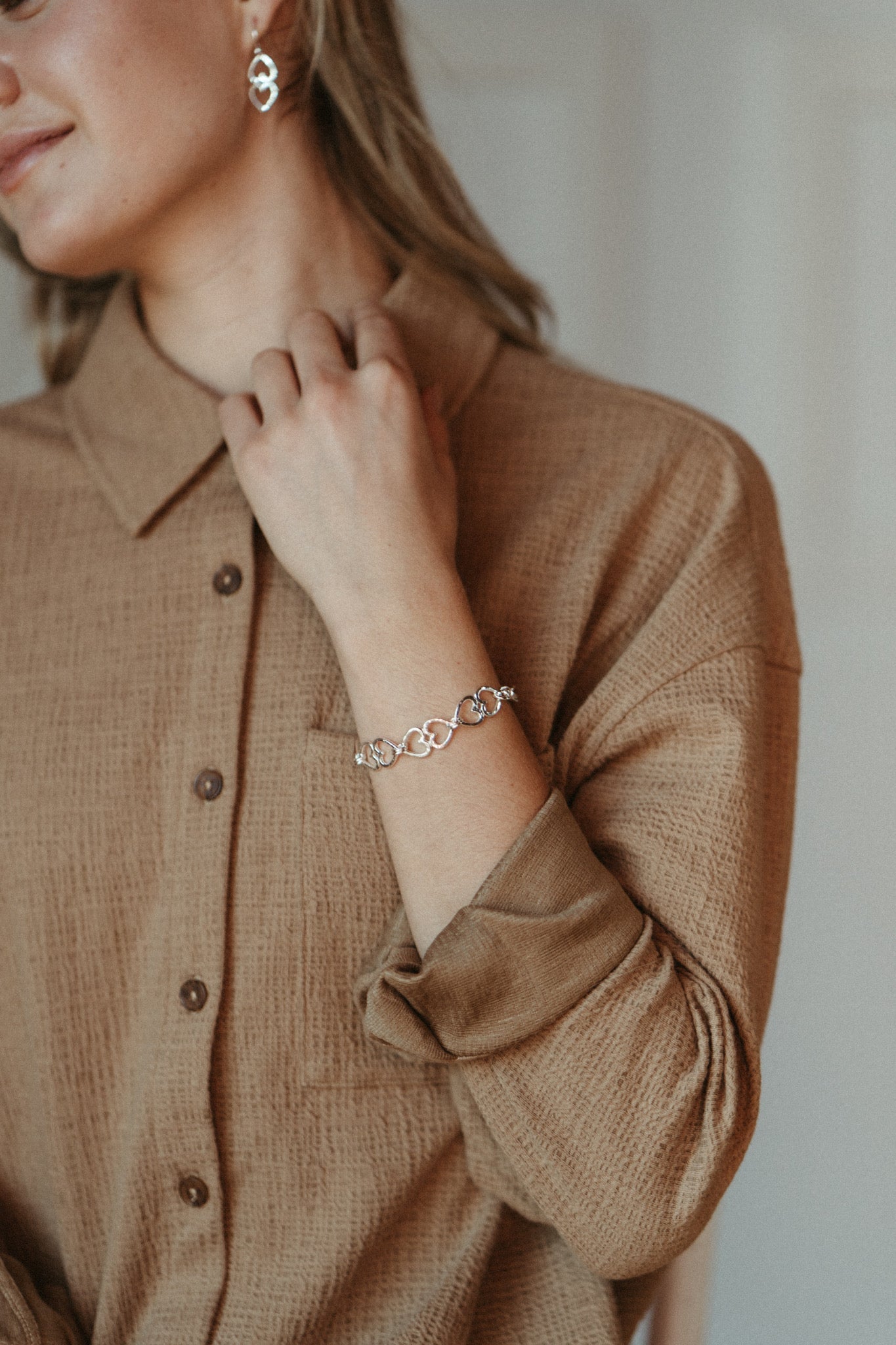 Bracelet Cœurs Ouverts • Argent Sterling