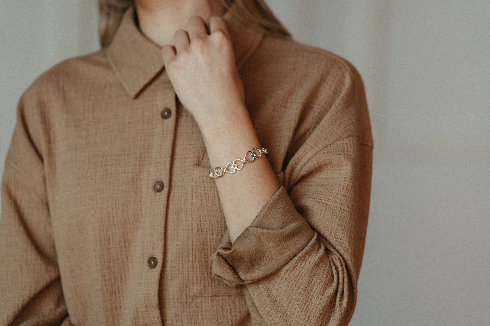 Bracelet Cœurs Ouverts • Argent Sterling