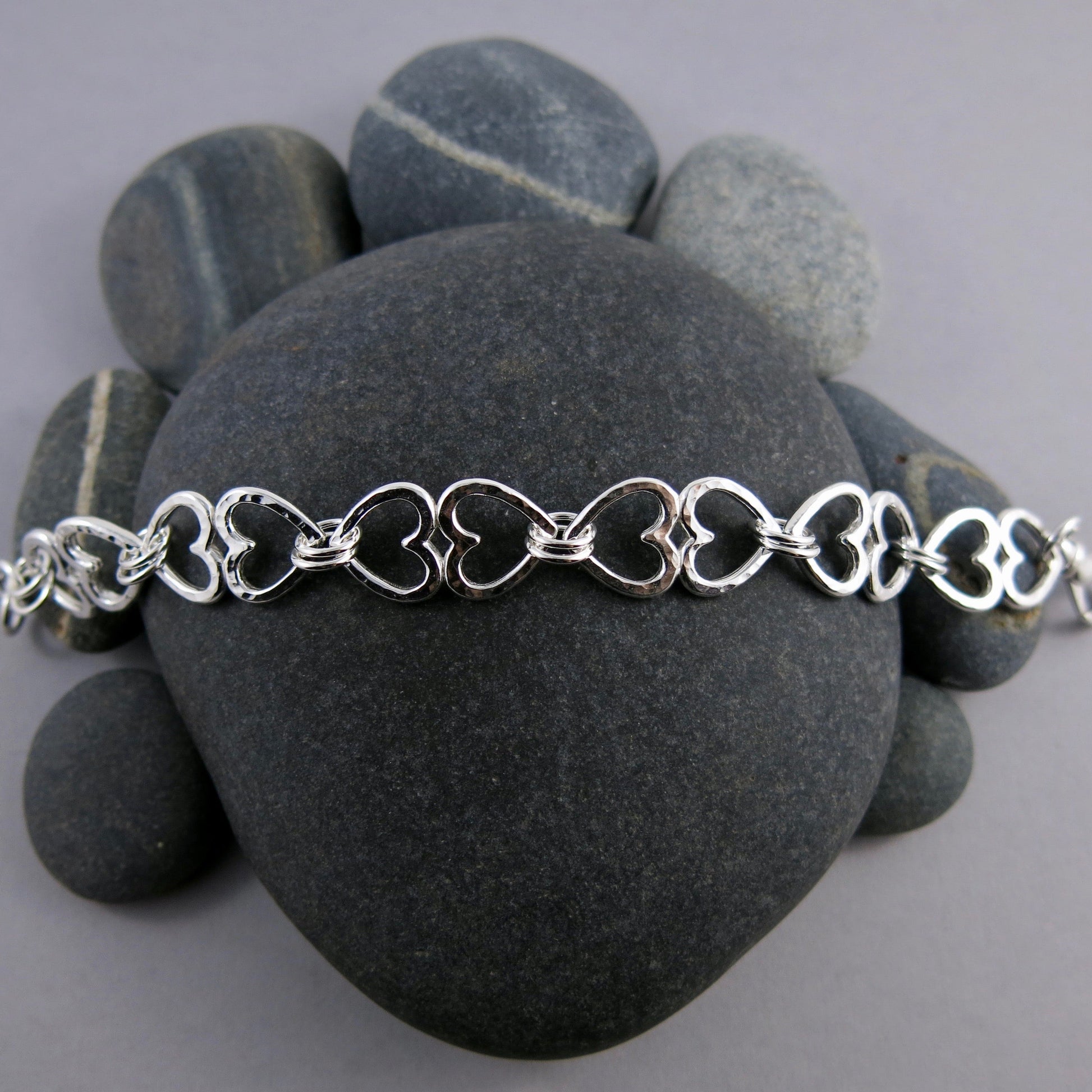 Bracelet Cœurs Ouverts • Argent Sterling