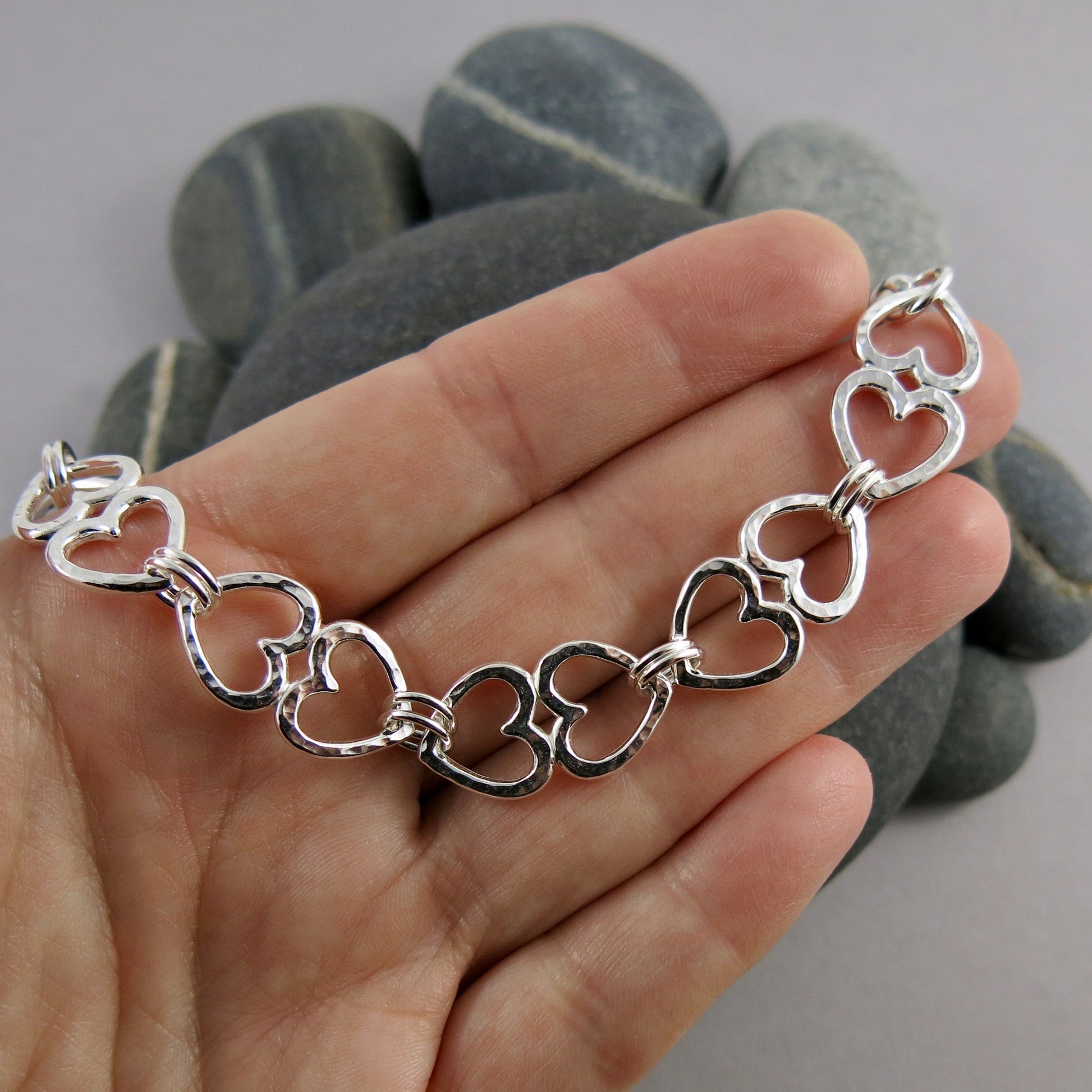 Bracelet Cœurs Ouverts • Argent Sterling