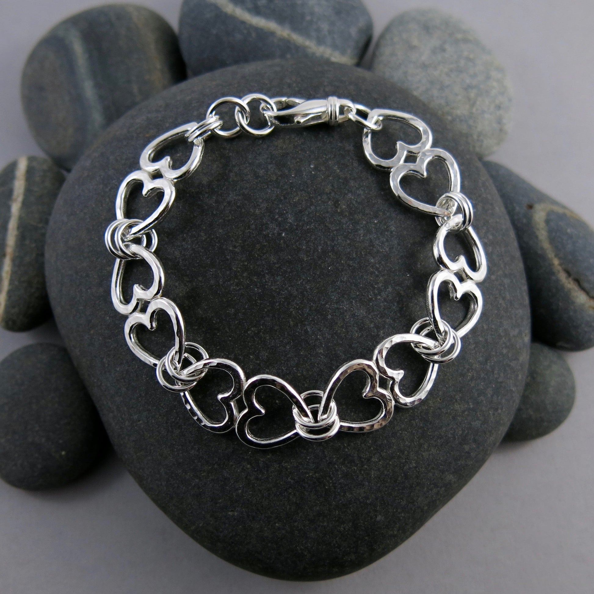 Bracelet Cœurs Ouverts • Argent Sterling