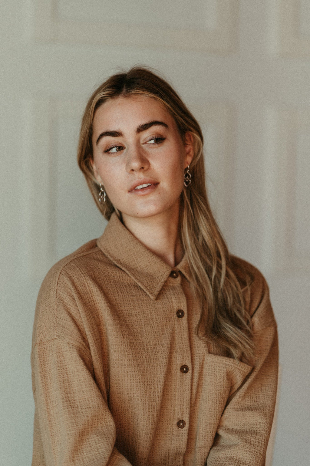 Boucles d'oreilles pendantes Duo Cœurs Ouverts • Argent Sterling Texturé