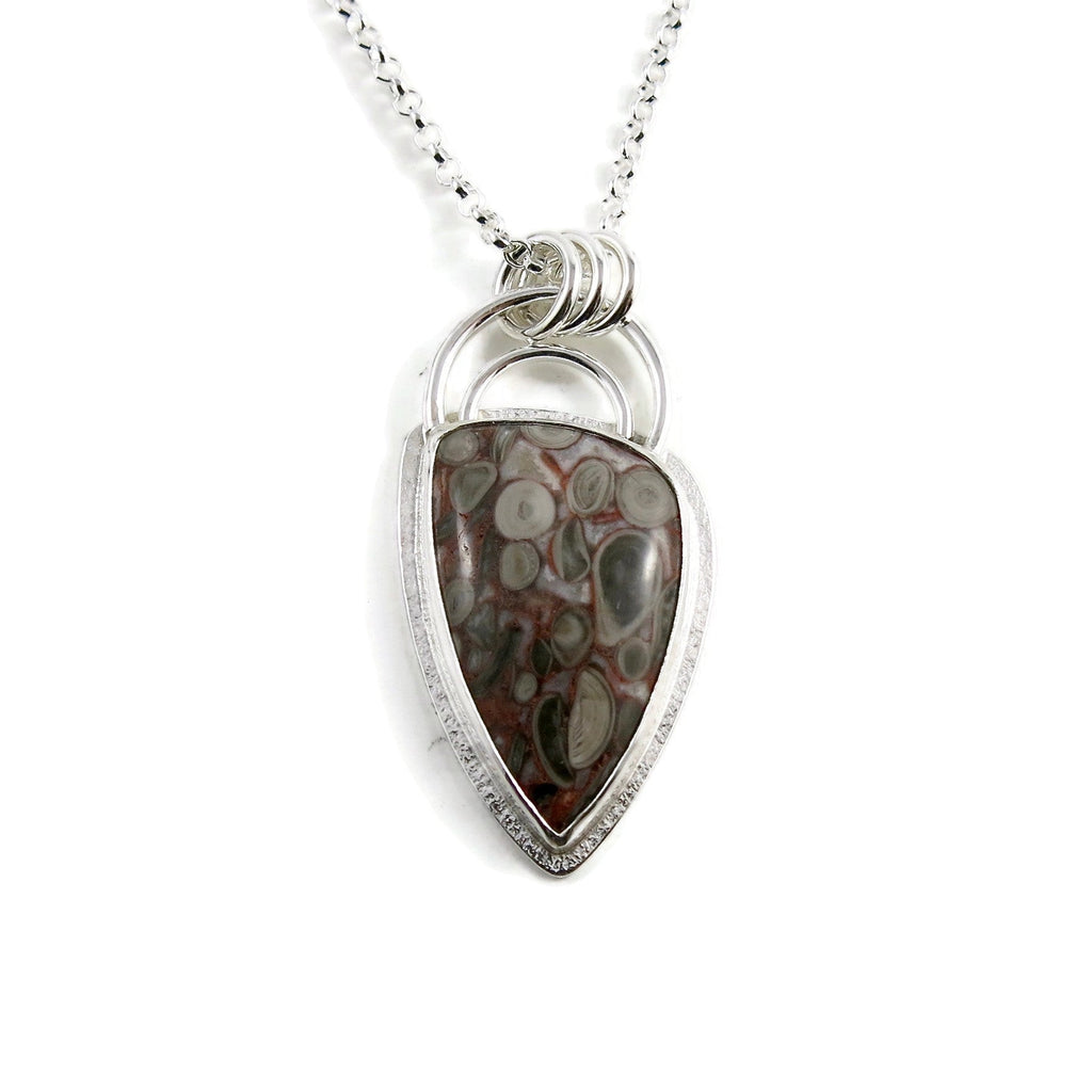 Collier Nénuphar Fossile • Argent Sterling • Collection Fabuleux Fossils