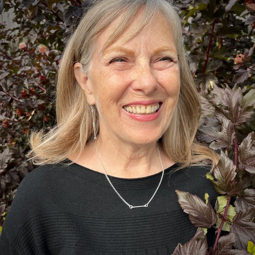 Collier à barre en argent • Collier à barre unique minimaliste et léger