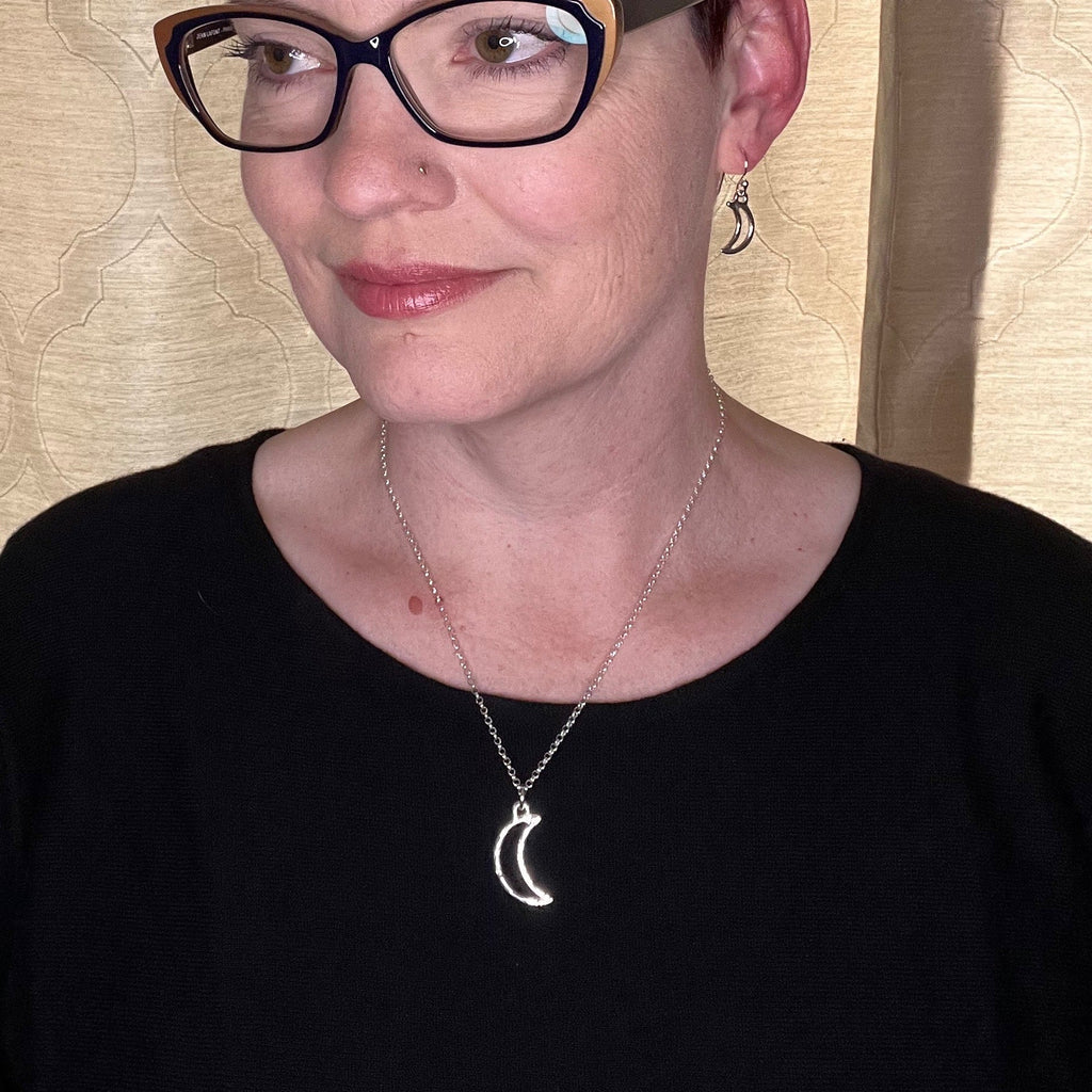 Collier croissant de lune • Argent sterling 