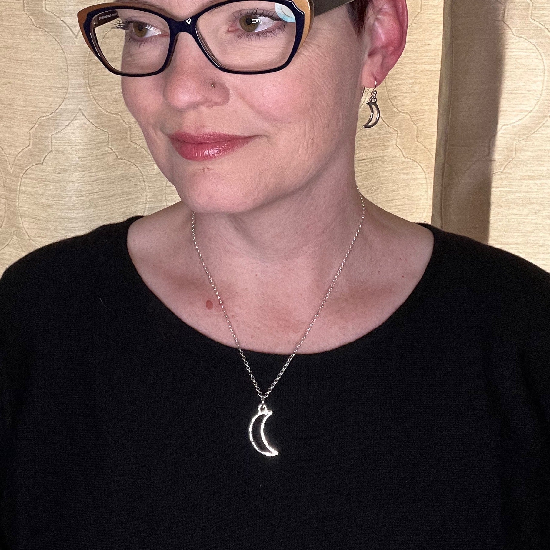 Collier croissant de lune • Argent sterling 