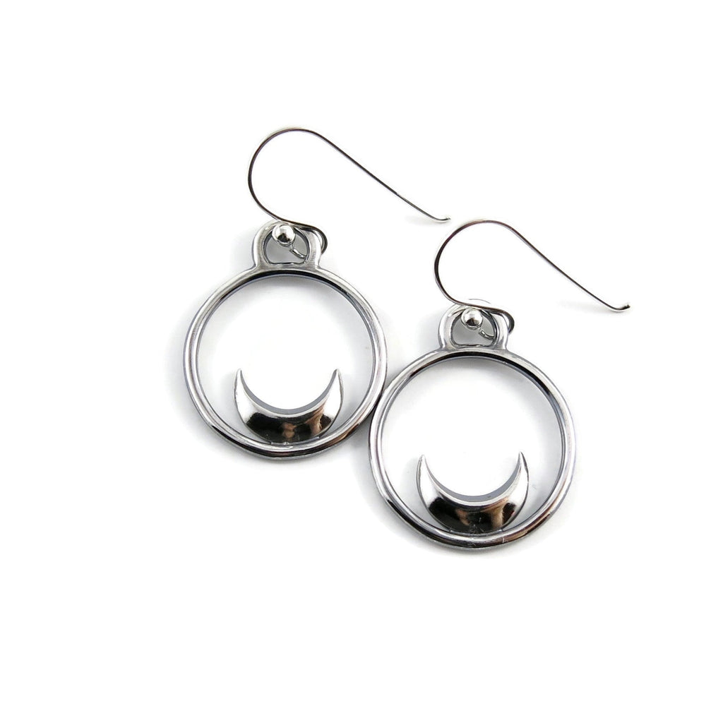 Boucles d'oreilles de rêve • Croissants de lune en argent
