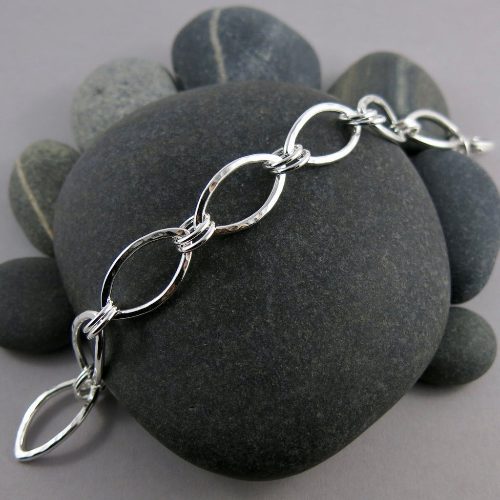 Silver Leaves Bracelet • Modern Minimal Nature Inspired Bracelet