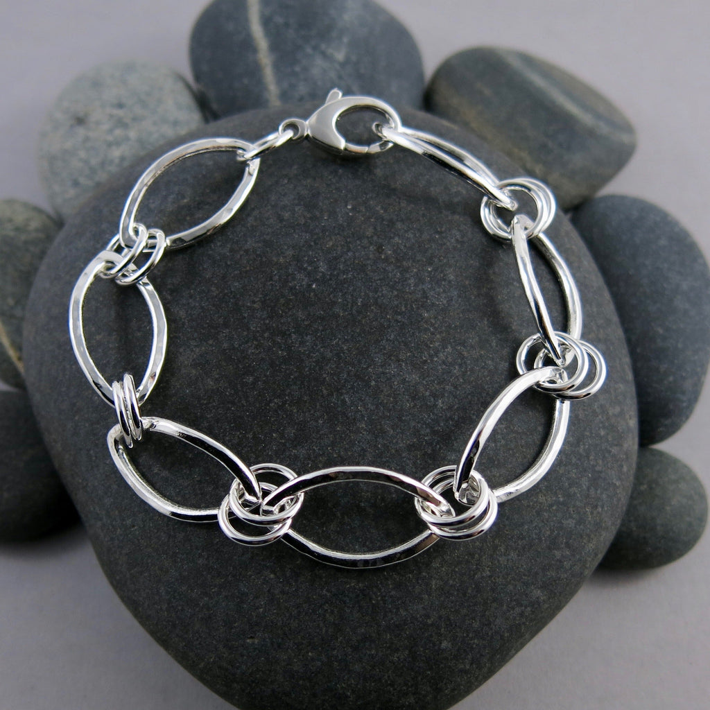 Silver Leaves Bracelet • Modern Minimal Nature Inspired Bracelet