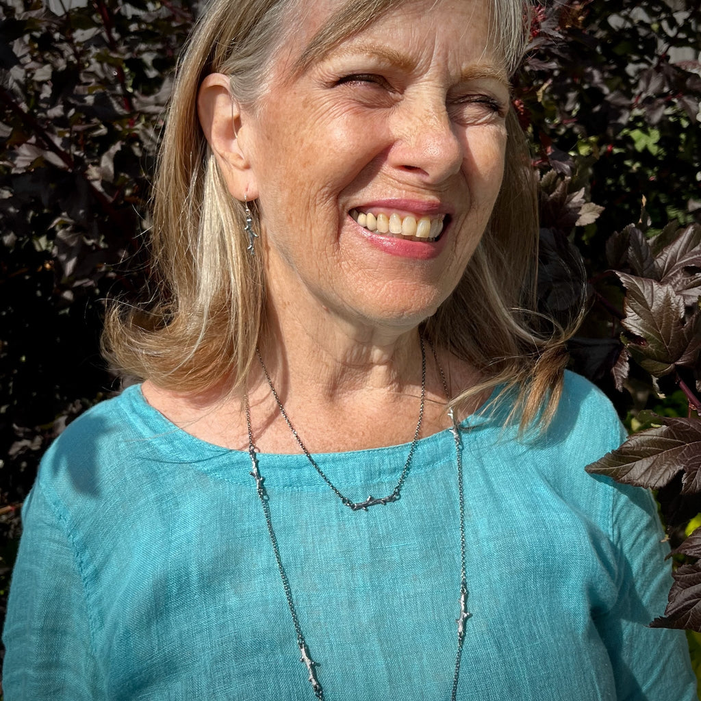 Collier brindille en argent • Collier brindille léger inspiré de la nature