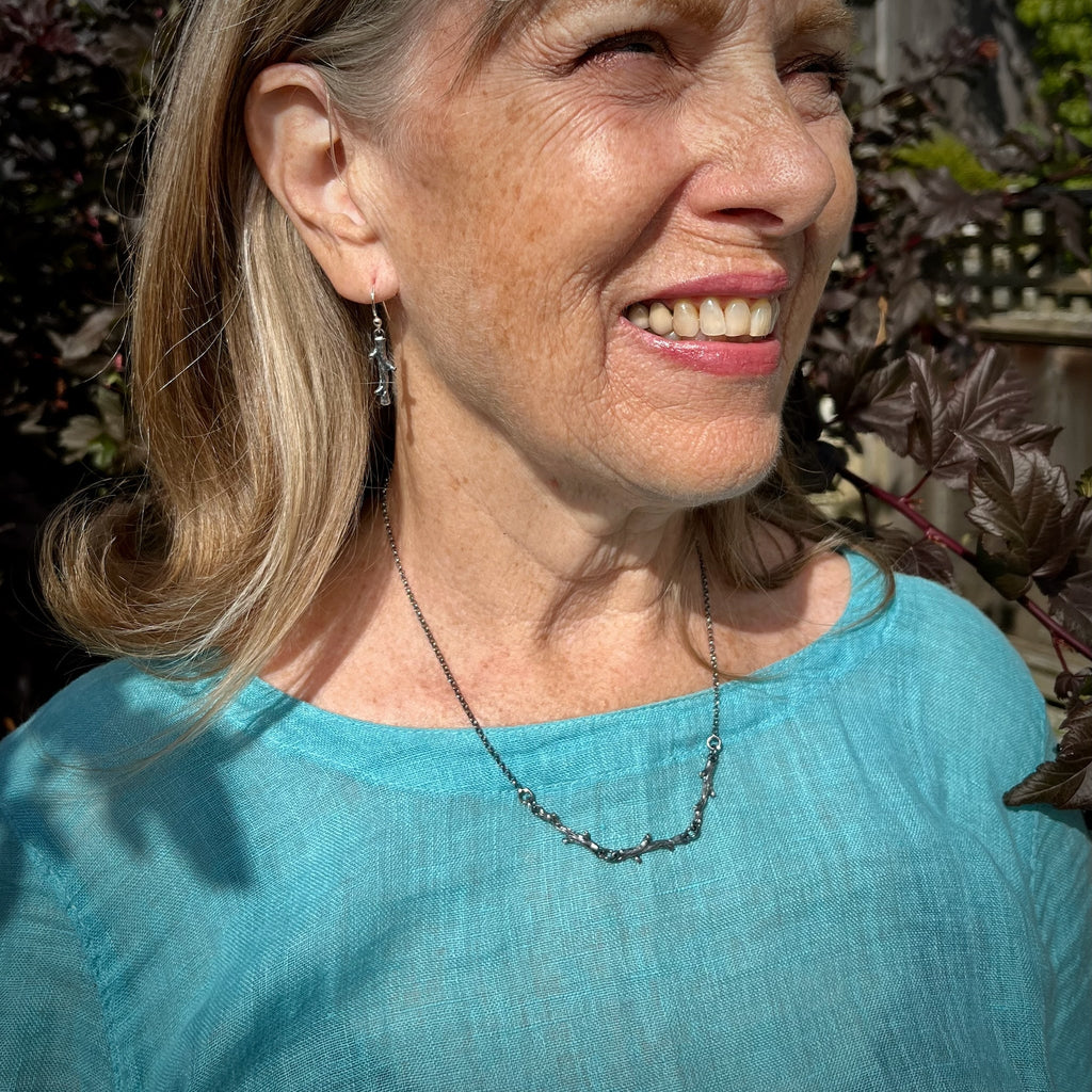 Collier Trio de brindilles en argent • Collier Trio de brindilles léger inspiré de la nature