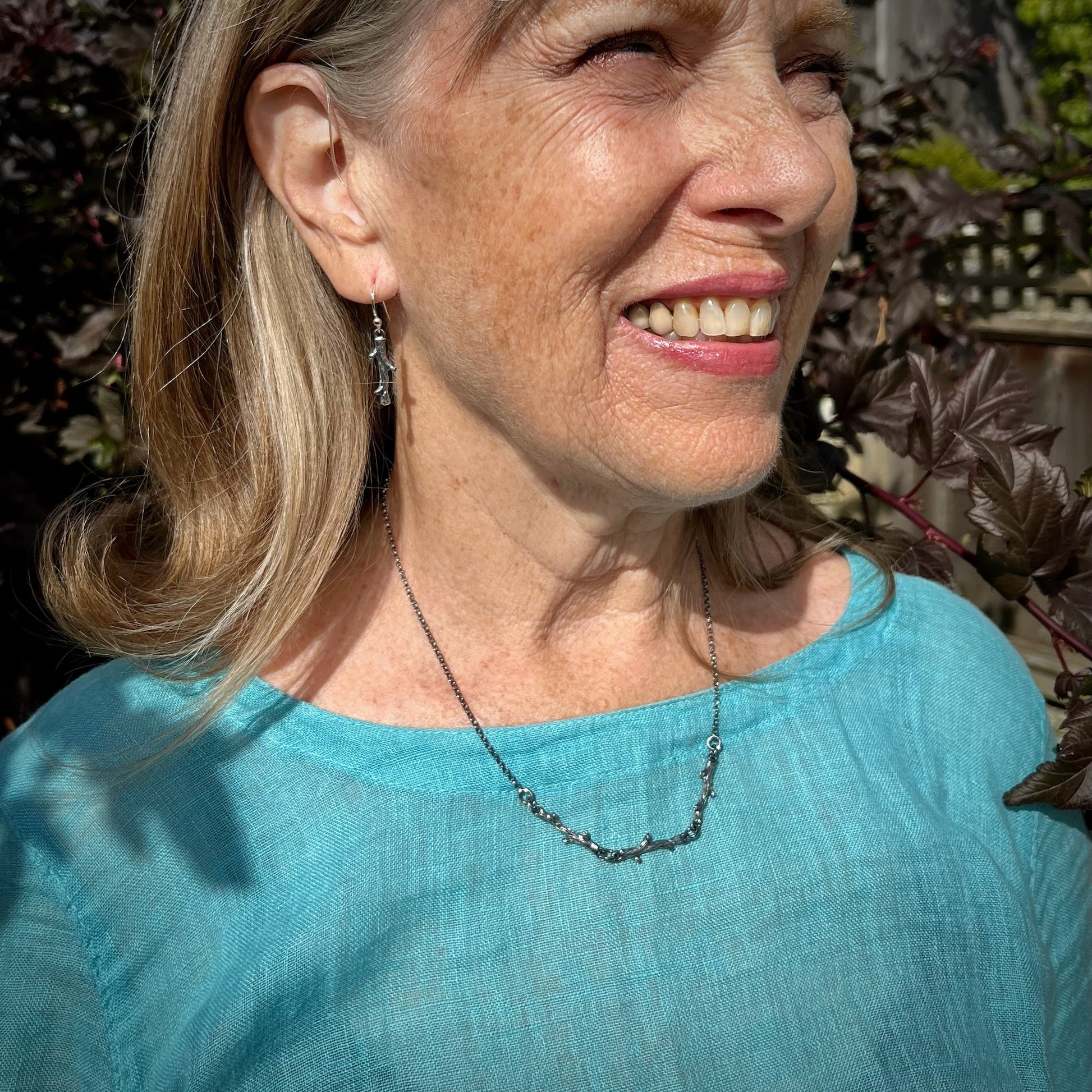 Collier Trio de brindilles en argent • Collier Trio de brindilles léger inspiré de la nature