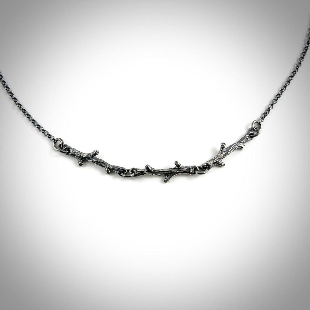 Collier Trio de brindilles en argent • Collier Trio de brindilles léger inspiré de la nature