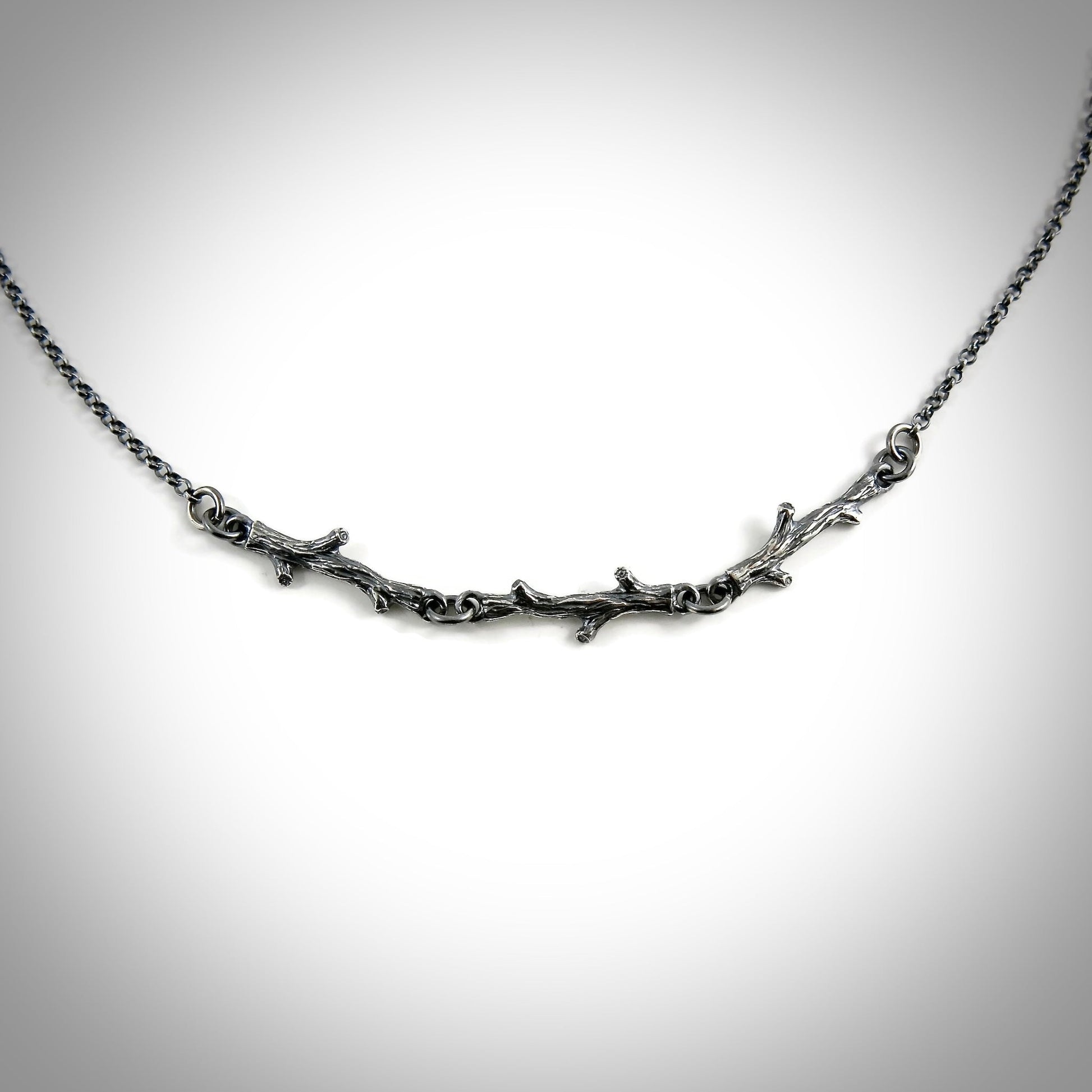 Collier Trio de brindilles en argent • Collier Trio de brindilles léger inspiré de la nature